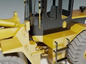 wheel loader cat 950f rigged 3D Model