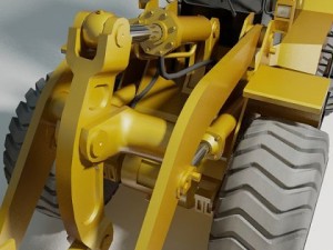 wheel loader cat 950f rigged Modelo 3D