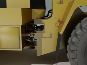 wheel loader cat 950f rigged Modelo 3D