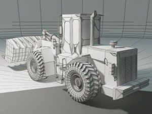 wheel loader cat 950f rigged Modelo 3D