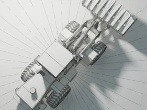 wheel loader cat 950f rigged 3D Model