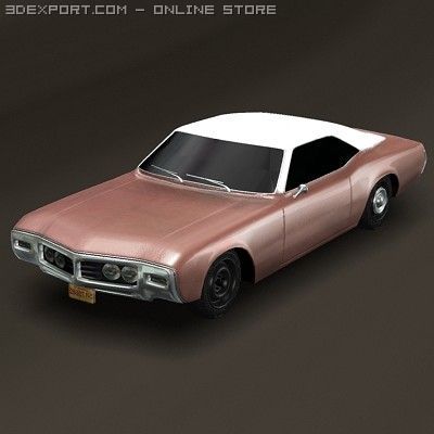 1969 buick riviera textured 3D 模型 .c4d .max .obj .3ds .fbx .stl .blend 