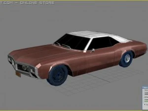 1969 buick riviera textured 3D Model