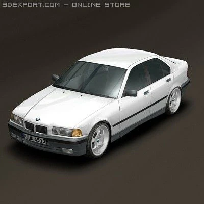 bmw serie 3 e36 rigged 3D Model .c4d .max .obj .3ds .fbx .stl .blend