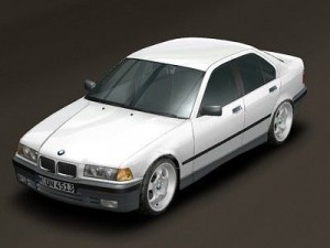 bmw serie 3 e36 rigged 3D 模型