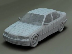 bmw serie 3 e36 rigged 3D Model