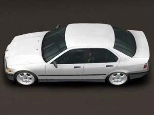 bmw serie 3 e36 rigged 3Dモデル