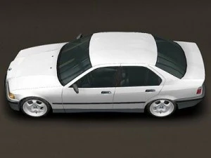 bmw serie 3 e36 rigged 3D Model