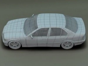 bmw serie 3 e36 rigged 3D Model