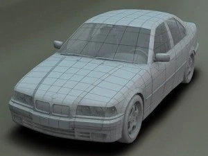 bmw serie 3 e36 rigged 3D Model