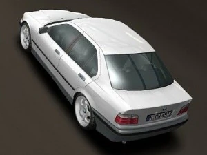 bmw serie 3 e36 rigged 3D Model