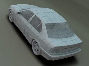 bmw serie 3 e36 rigged 3D Model