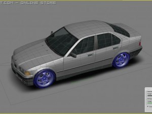bmw serie 3 e36 rigged 3Dモデル