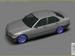 bmw serie 3 e36 rigged 3D Model