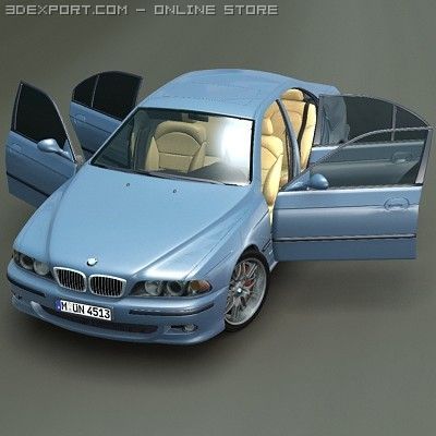 bmw m5 e39 2001 rigged 3D 模型 .c4d .max .obj .3ds .fbx .stl .blend
