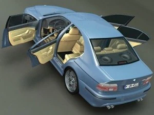 bmw m5 e39 2001 rigged 3D Model