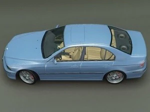 bmw m5 e39 2001 rigged 3D Model