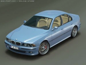 bmw m5 e39 2001 rigged 3D Model