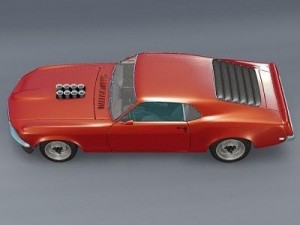 1969 mustang boss 302 rigged 3D Model