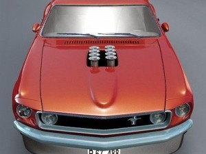 1969 mustang boss 302 rigged 3D Model