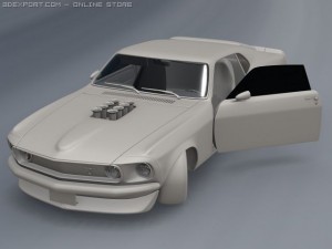 1969 mustang boss 302 rigged 3D Model