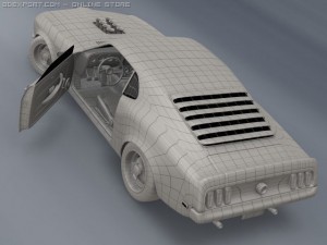 1969 mustang boss 302 rigged 3D Model