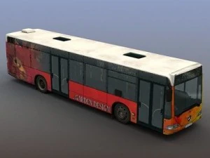 城巴 梅赛德斯 柑橘 3D 模型