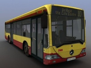 citybus mercedes citaro rigged 3D Модель