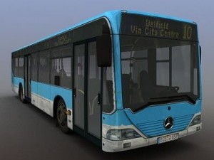 citybus mercedes citaro rigged 3D Модель