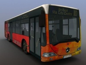 citybus mercedes citaro rigged 3D Модель