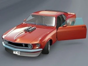 1969 mustang boss 302 3D Model