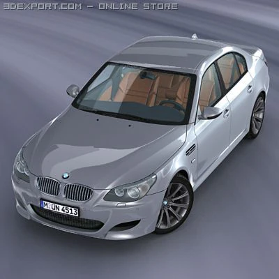bmw m5 e60 rigged 3D Model .c4d .max .obj .3ds .fbx .stl .blend