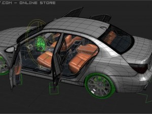 bmw m5 e60 rigged Modelo 3D