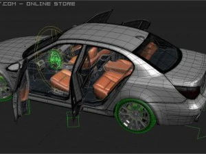 bmw m5 e60 rigged 3D Model