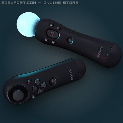 sony move controller 3D Модель .c4d .max .obj .3ds .fbx .stl .blend 