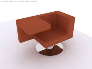 minimalist class room chair 3D Model