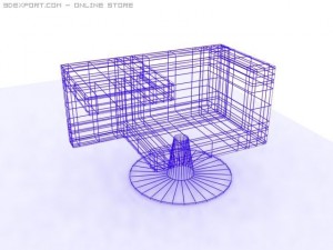 minimalist class room chair 3D Модель