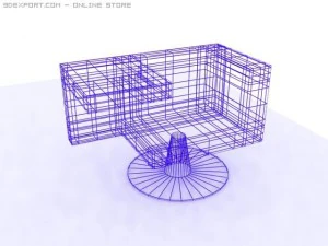 minimalist class room chair 3D Model
