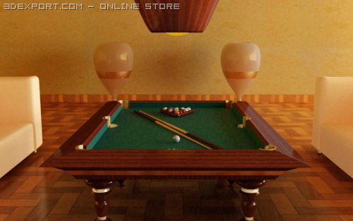 pool room 3Dモデル .c4d .max .obj .3ds .fbx .stl .blend