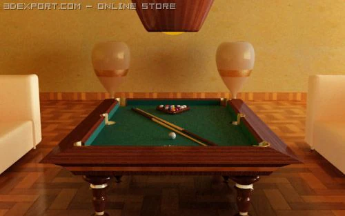 pool room 3D Model .c4d .max .obj .3ds .fbx .stl .blend 