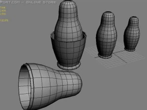 matreshka russian wood doll 3D Model