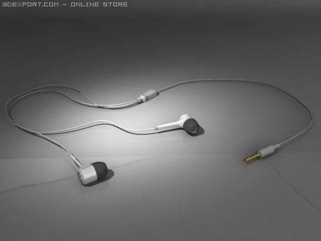 ear phone 3D Model .c4d .max .obj .3ds .fbx .stl .blend 