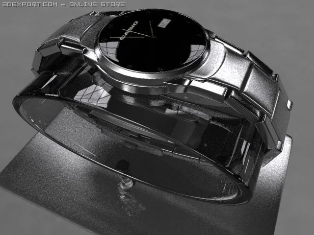 casio watch 3D Model .c4d .max .obj .3ds .fbx .stl .blend 