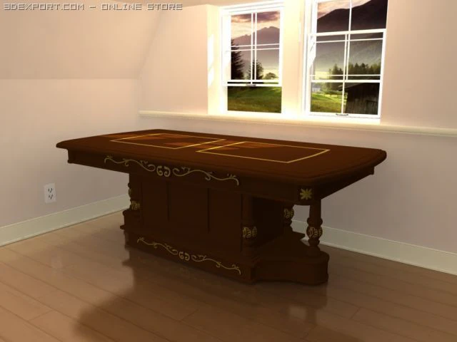 meja kerajaan Model 3D .c4d .max .obj .3ds .fbx .stl .blend