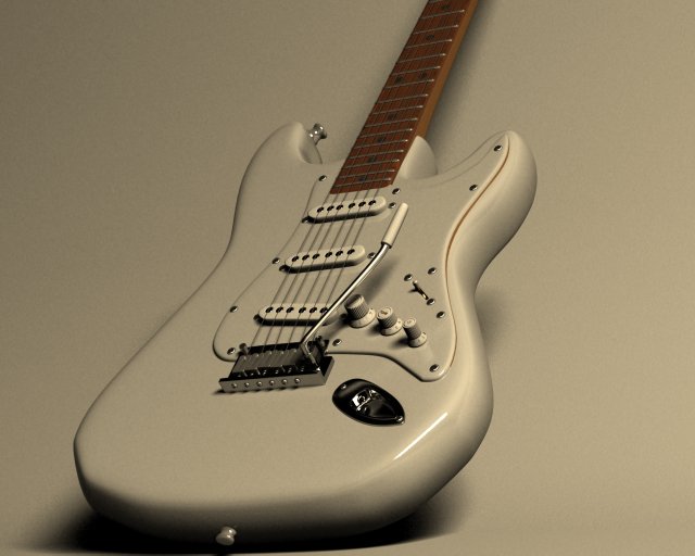 guitar Modelo 3D .c4d .max .obj .3ds .fbx .stl .blend 