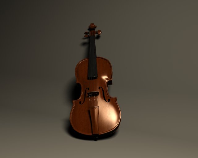 violin Modelo 3D .c4d .max .obj .3ds .fbx .stl .blend 