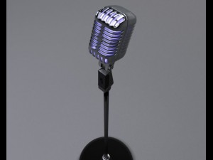 retro microphone Modelo 3D