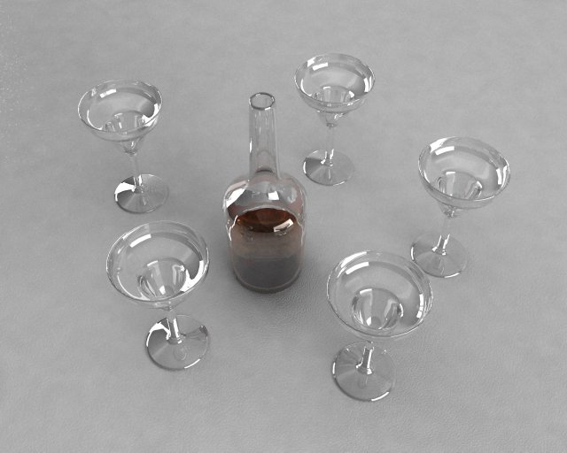 wineglasses 3D Модель .c4d .max .obj .3ds .fbx .stl .blend 