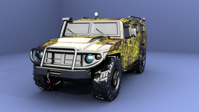 Gaz-2330 3D 모델 .c4d .max .obj .3ds .fbx .stl .blend 