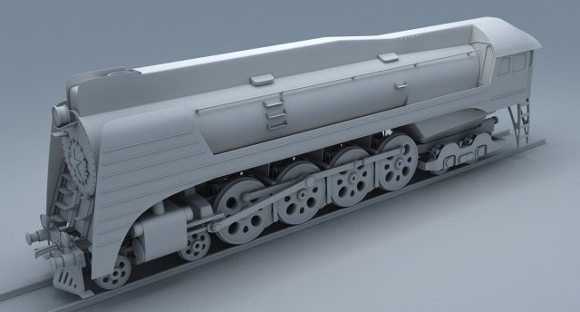 steam locomotive 3Dモデル .c4d .max .obj .3ds .fbx .stl .blend 